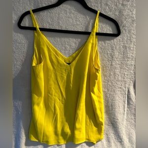 Yellow chiffon tank top